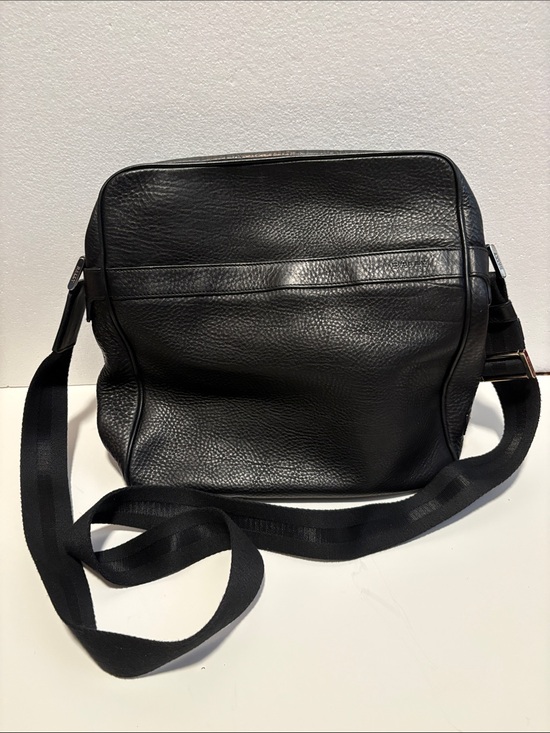Bally Other - BALLY black pebble leather messenger bag with dust cover